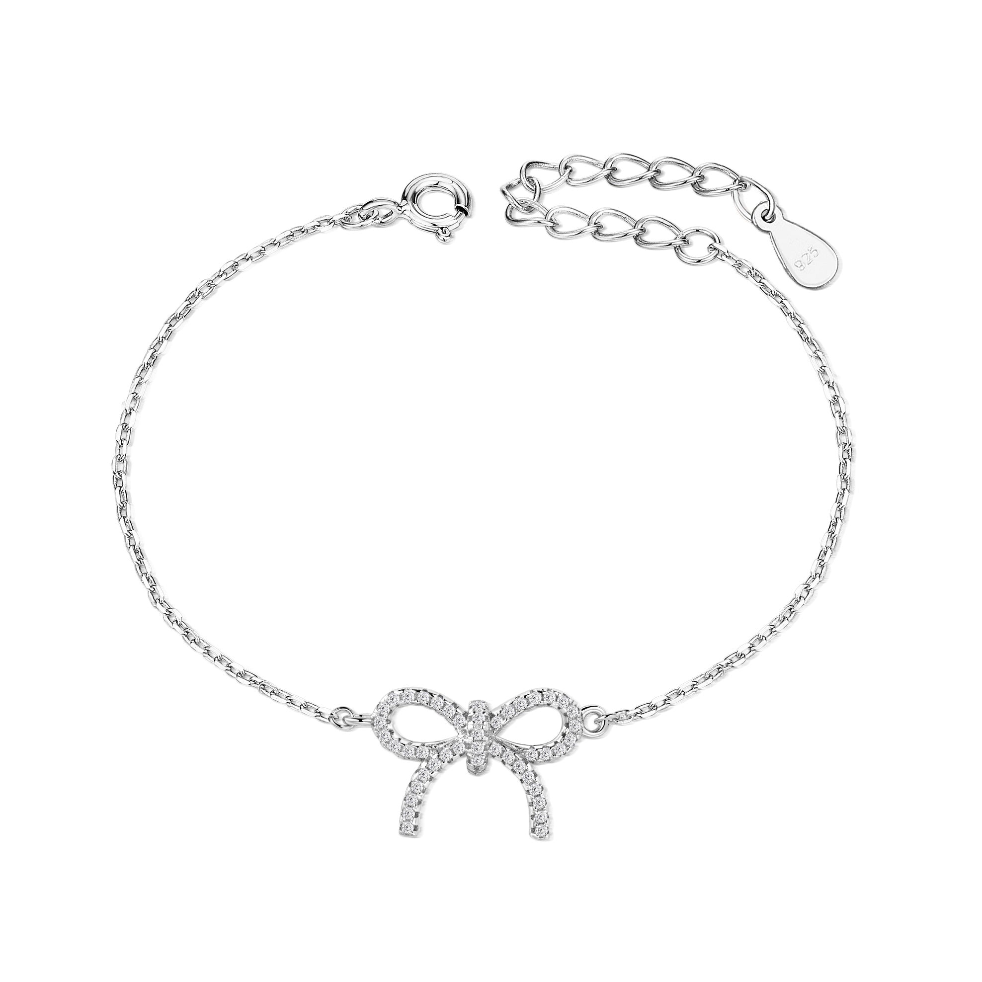 צמיד פפיון כסף