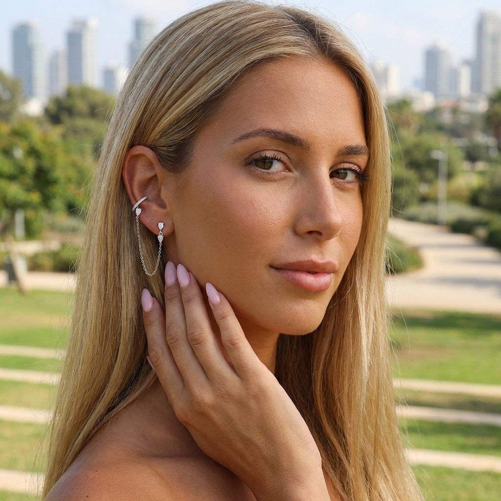 Signature Crystal Hoops