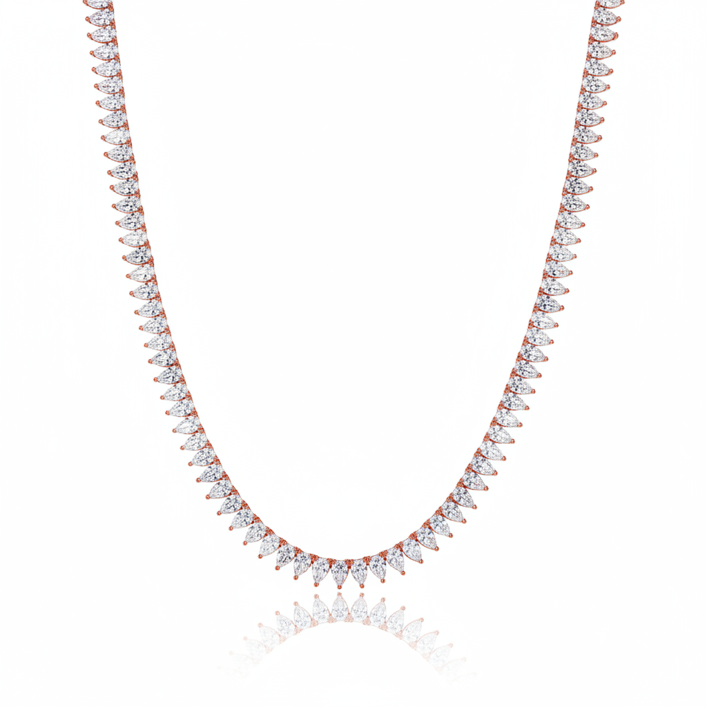 שרשרת טניס ציפוי3X5MM-40CM